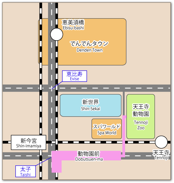 天王寺動物園マップ